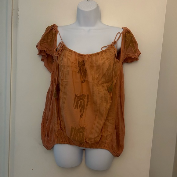 Free people rust color blouse - Picture 1 of 5